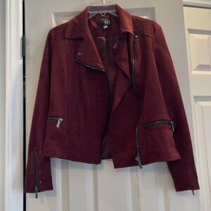 Like new Kut From The Cloth Moto Burgundy Jacket size small